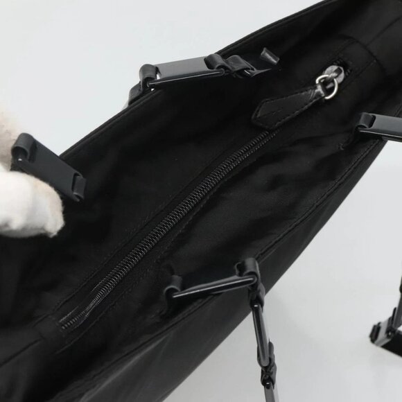 PRADA Chain Shoulder Bag Nylon Black Auth - Picture 13 of 16